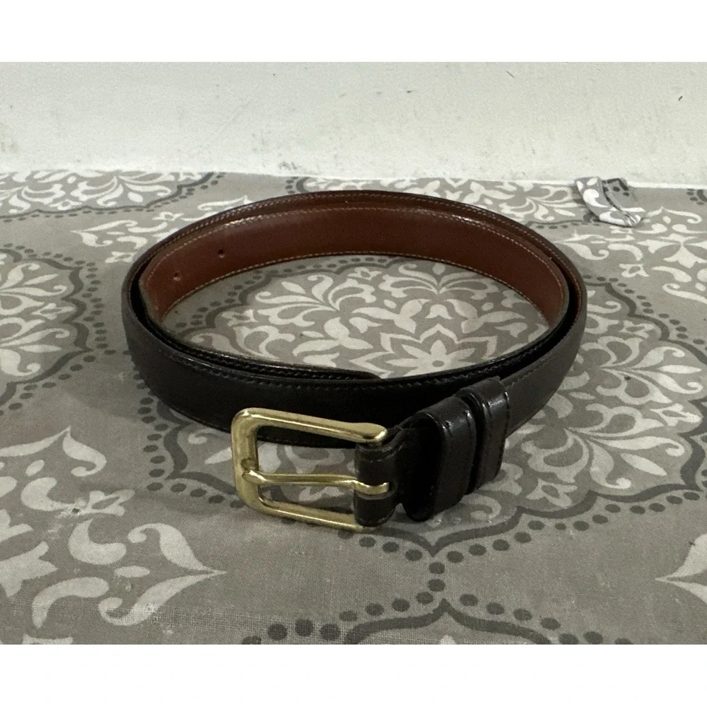 Coach Mocha 5700 Men's Size 36 Brown Burnished Cowhide Leather Men's Belt